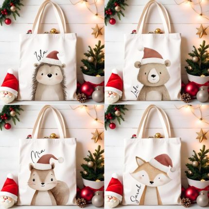 Personalized Christmas Tote Bag