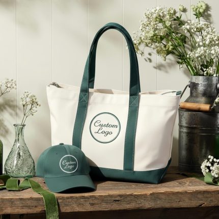 Embroidered Tote & Hat Gift Set
